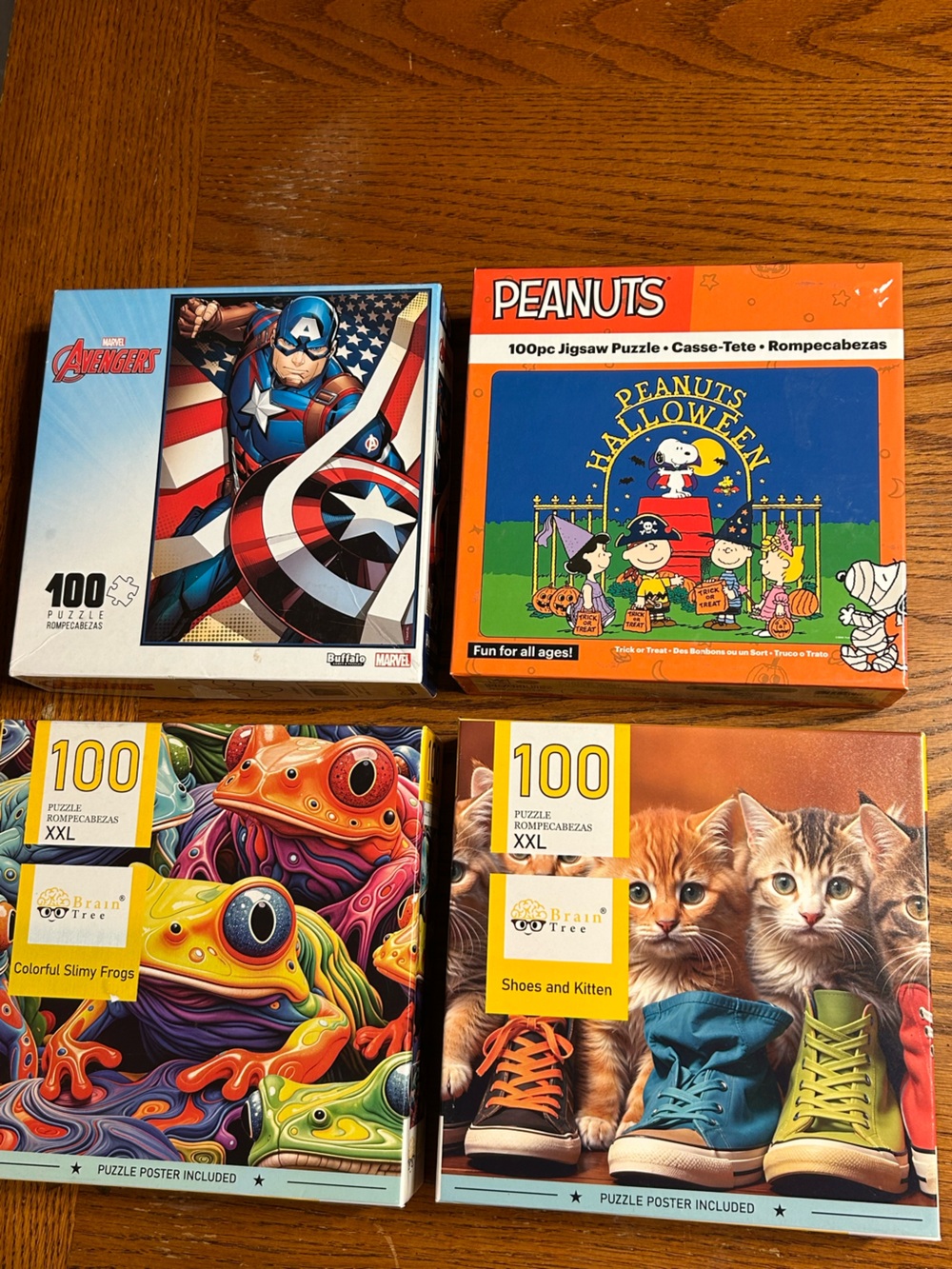 Set of 4 Kids 100 Piece Puzzles - various